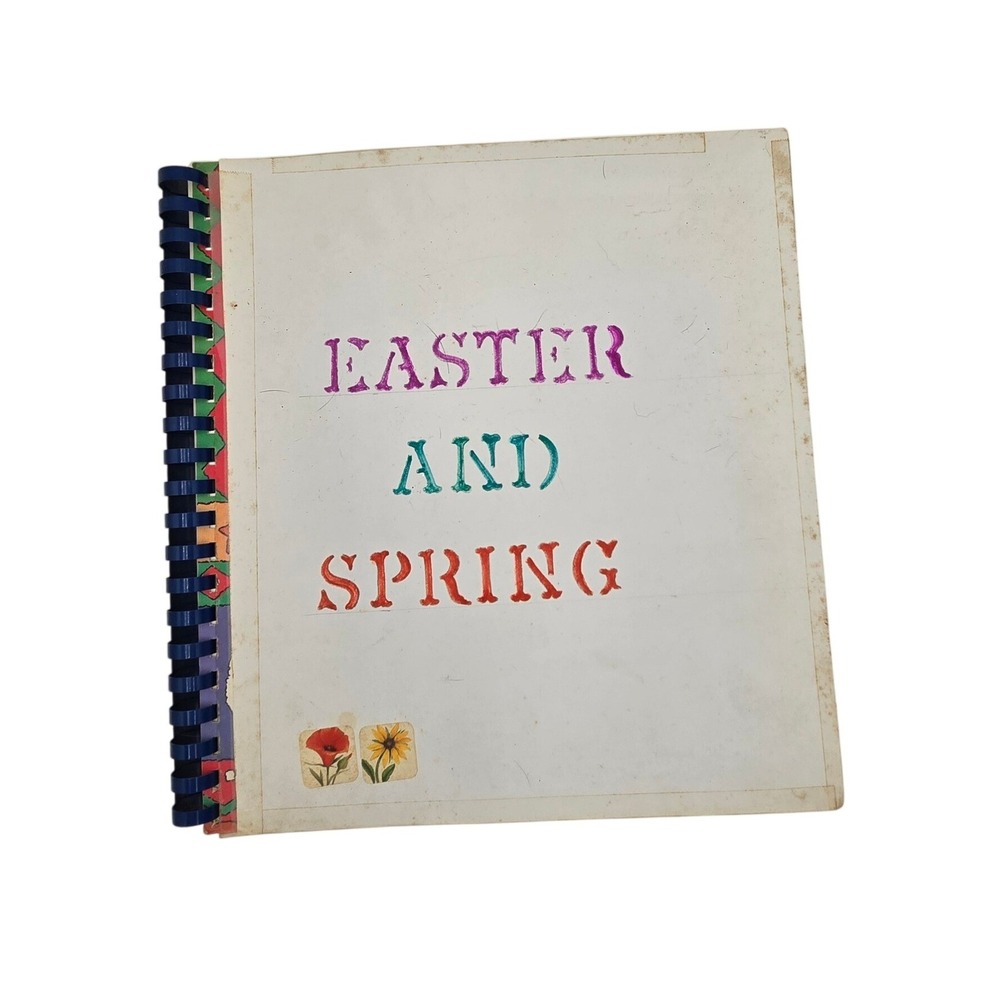 Easter and Spring Vinyl Clings Storage Book Retro Bunny Chick Window Decal